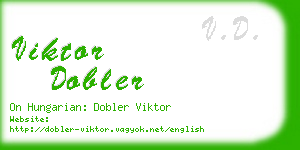 viktor dobler business card